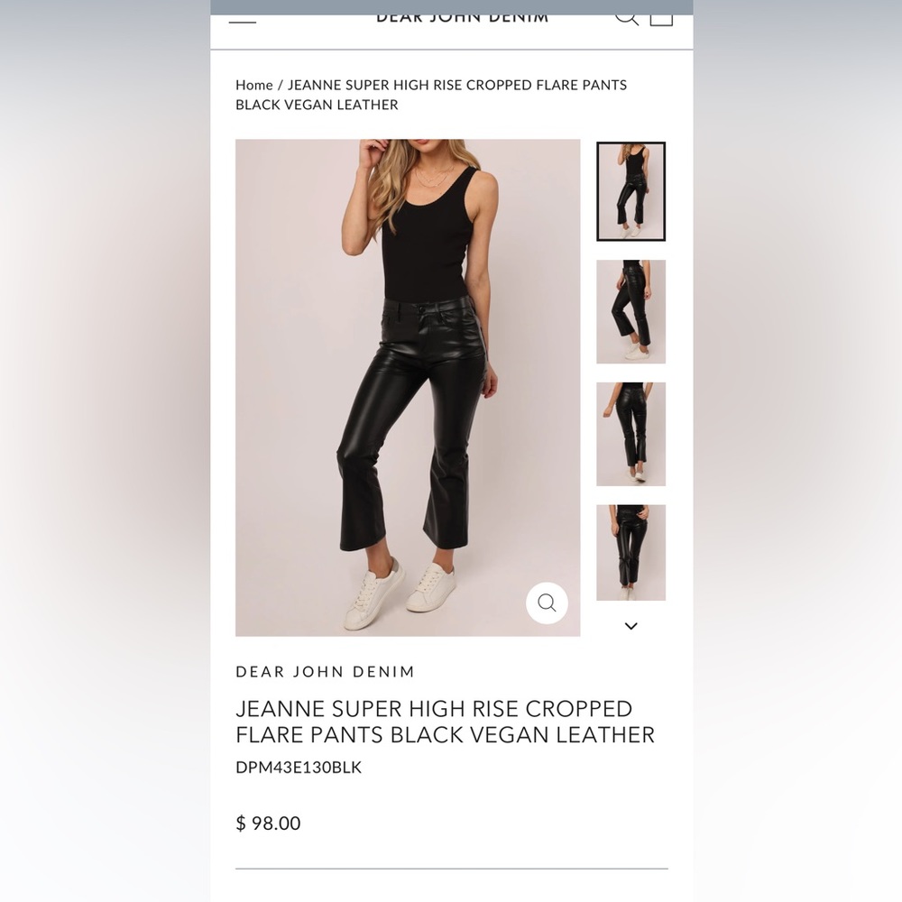 Dear John Faux Leather Pants